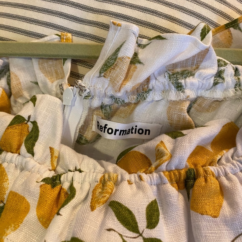 Reformation Marley Dress Lemonade NWT - Picture 8 of 13